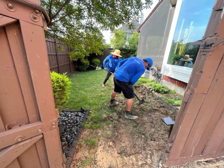 Pave-N-Turf working on yard prior to installing artificial turf