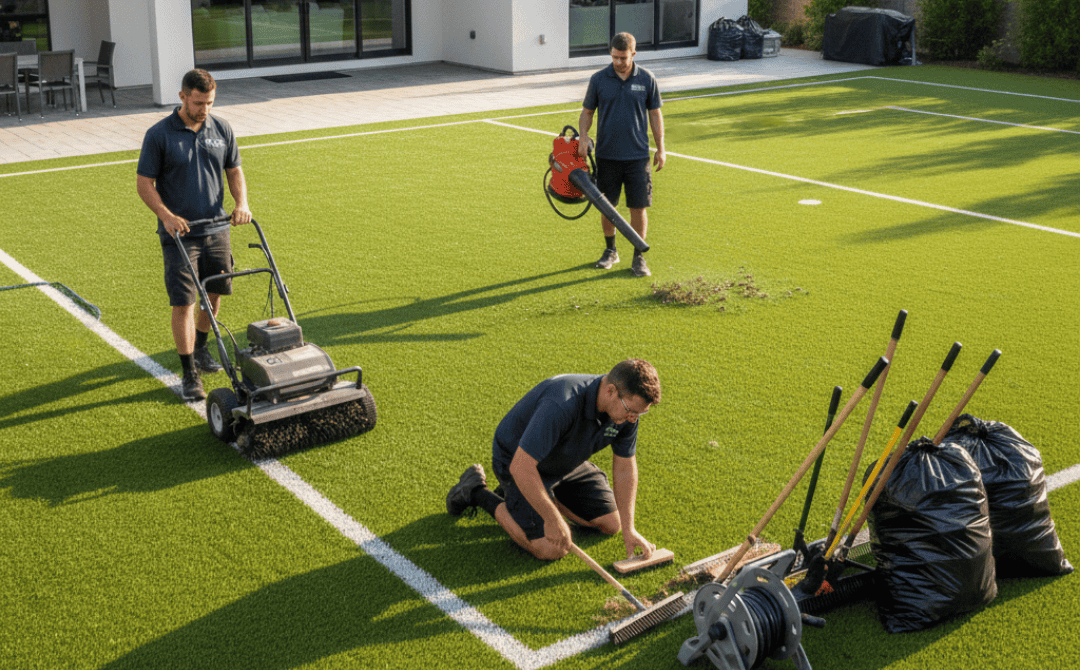 how to clean artificial turf