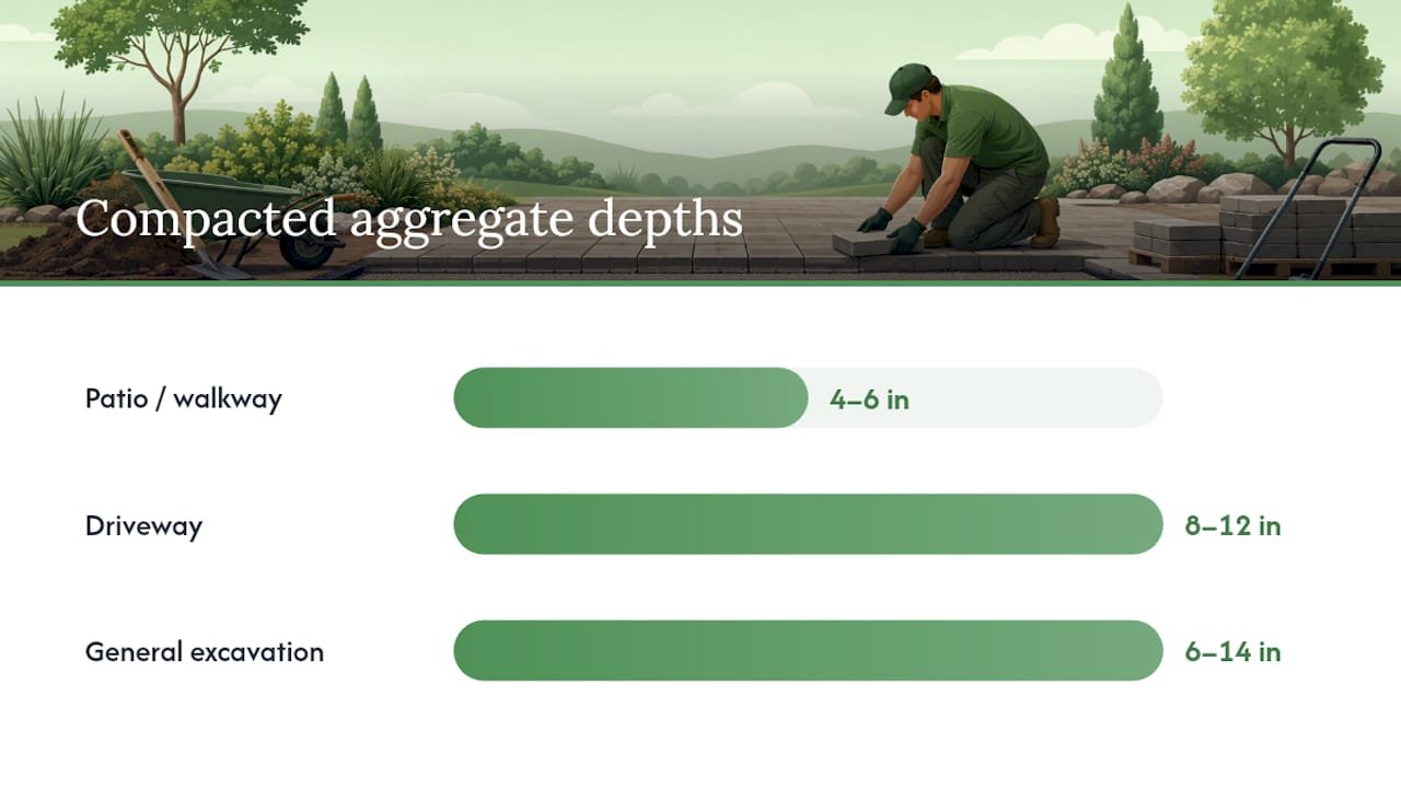 Recommended aggregate base depths for paver projects