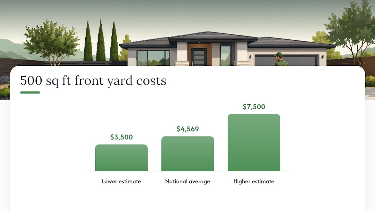 Front yard artificial grass cost ranges