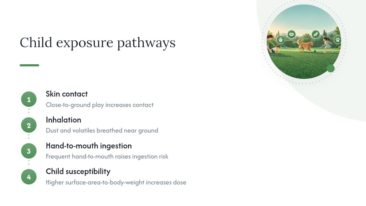 Three artificial turf exposure pathways