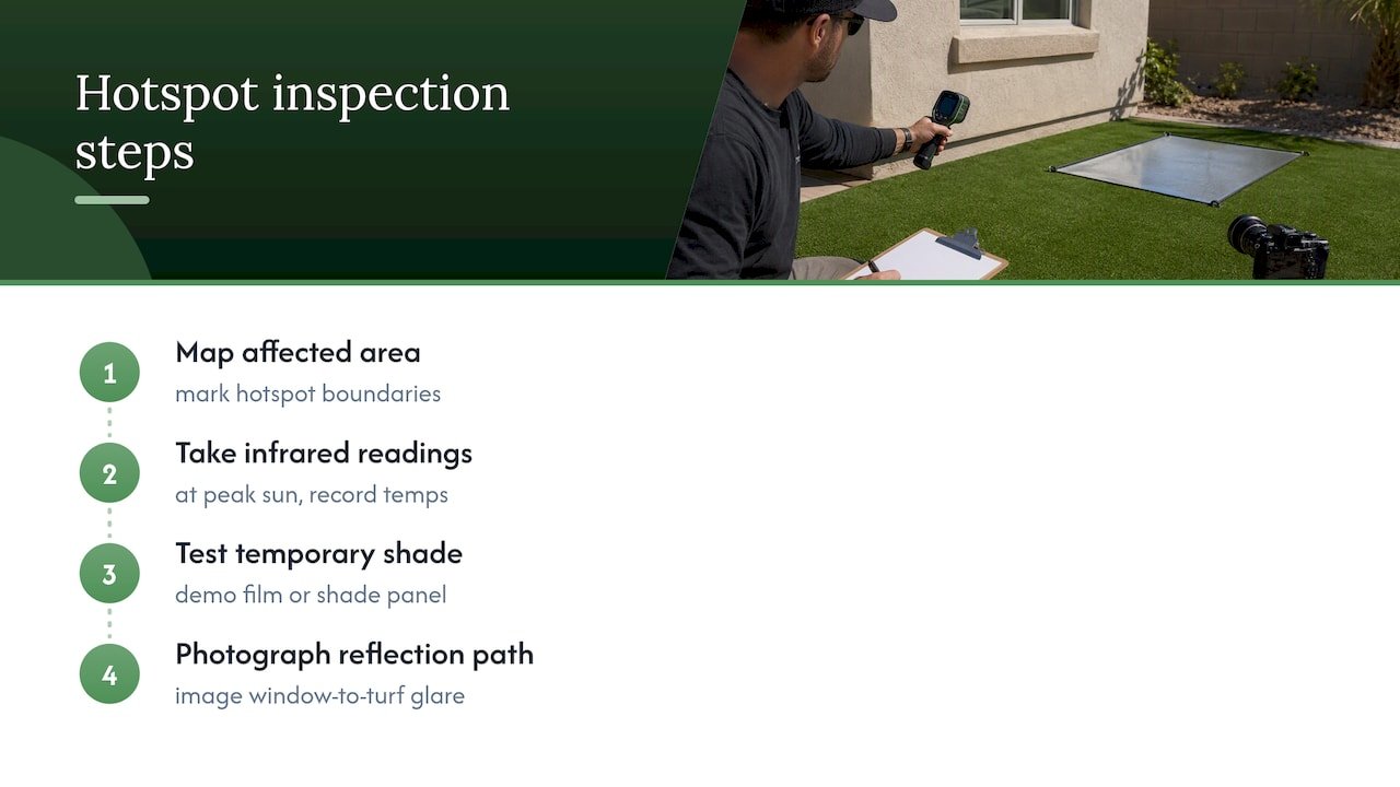 Four-step turf hotspot inspection process